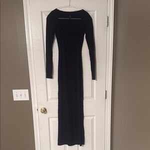 Elegant Black Long Sleeve Dress